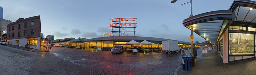 Dawn at the Pike Place Market, Seattle WA