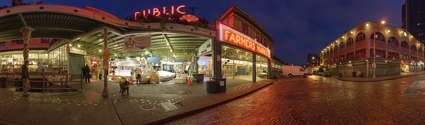 Dawn at the Pike Place Market, Seattle WA