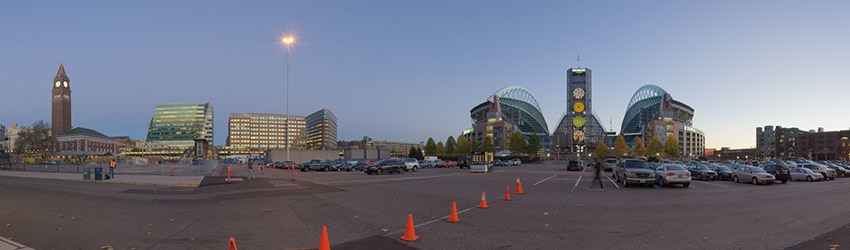 CenturyLink Field & The Wave Apartment Tower, Seattle WA