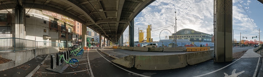 Alaskan Way Viaduct at Pike St, Seattle WA