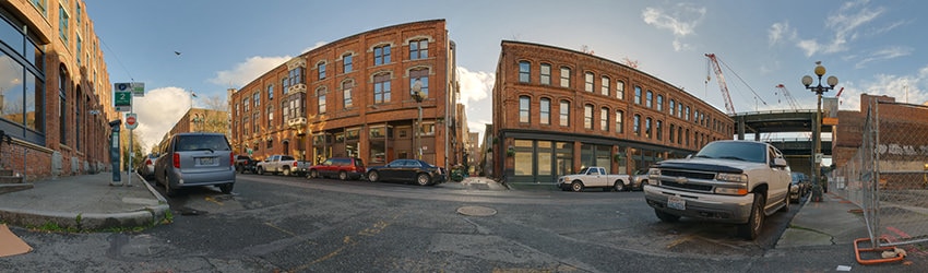 Main St, W of 1st Ave, Pioneer Square, Seattle WA