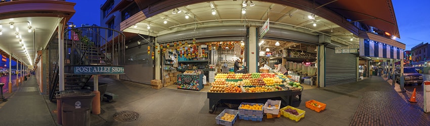 Morning at Pike Place Market, Seattle WA