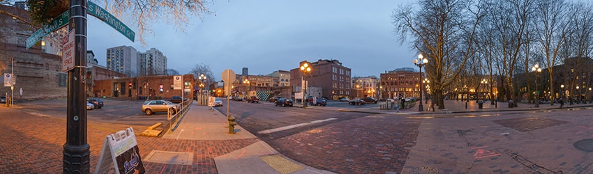Washington St & Occidental Ave, Pioneer Square, Seattle WA