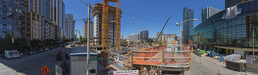 Amazon Towers Construction, 6th Ave & Lenora St, Seattle WA