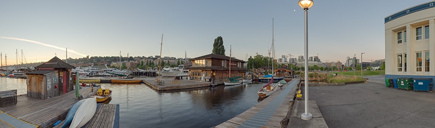Overlooking the Center for Wooden Boats, South Lake Union, Seattle WA