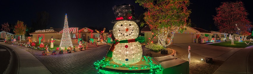 Christmas Lights, 55th St & Laurel, Scottsdale AZ