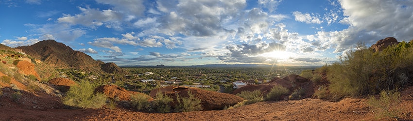 View from Red Rock Dr, Camelback Mountain, Phoenix AZ