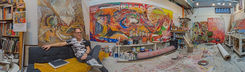 Artist Joe Holdren in his Studio, Phoenix AZ