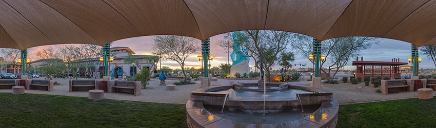 Fountain, Frank Lloyd Wright Spire, Scottsdale AZ