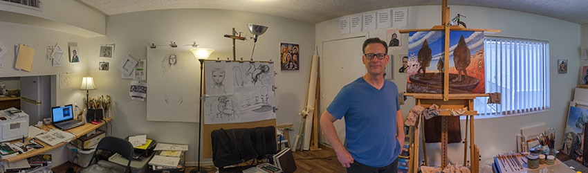 Artist Dean Reynolds in his Studio, Phoenix AZ
