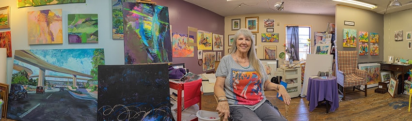 Artist Ann Osgood in her Studio, Phoenix AZ
