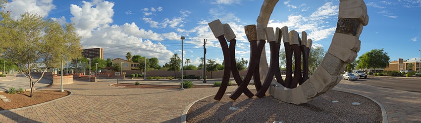 Sculpture at Central & Camelback Transit Center, Phoenix AZ