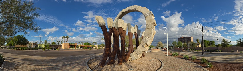 Sculpture at Central & Camelback Transit Center, Phoenix AZ