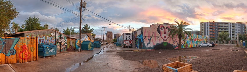 Alley, SW of 5th St & Roosevelt, Phoenix AZ