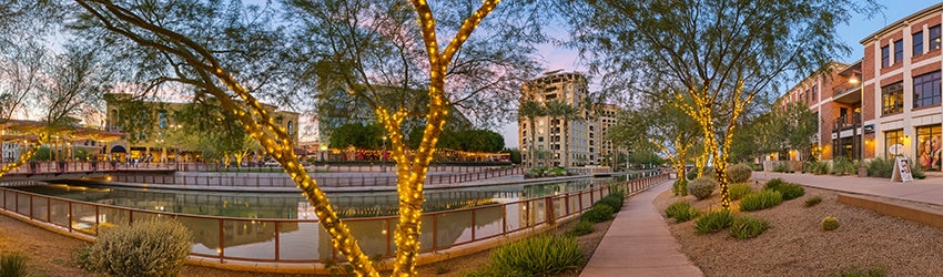 Arizona Canal Trail at South Bridge, Scottsdale AZ