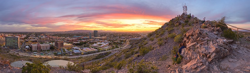 Sunset View from Tempe Butte, Tempe AZ