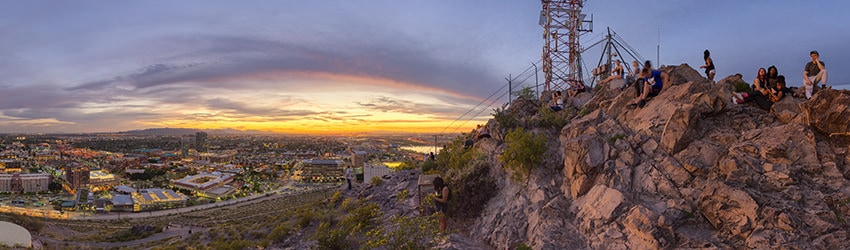 Sunset View from Tempe Butte, Tempe AZ