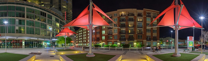 W6 Plaza at Night, Tempe AZ