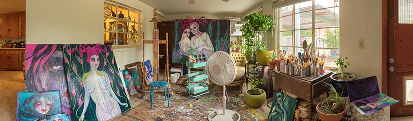 Studio of Artist Tara Sharpe, Phoenix AZ