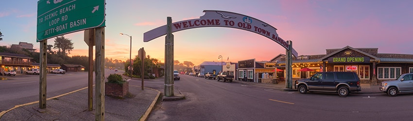 Entrance to Old Town Bandon OR