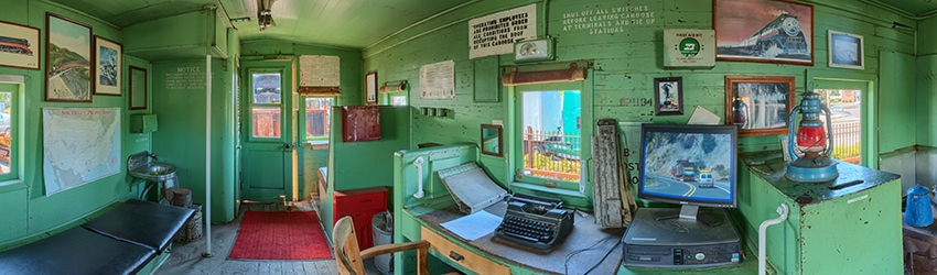 Caboose Interior, Oregon Coast Historical Railway Museum, Coos Bay OR