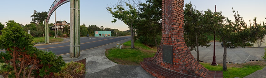 1936 Bandon Fire Historic Marker, Bandon OR