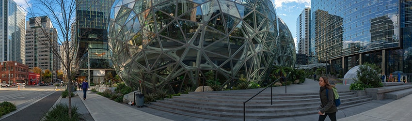 Amazon Spheres, 7th Ave & Lenora St, Seattle WA