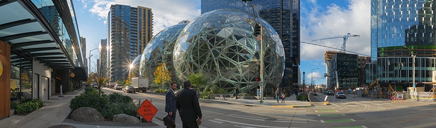 Amazon Spheres, 7th Ave & Lenora St, Seattle WA