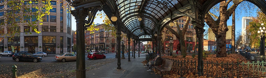 Pioneer Place Park Pergola, Pioneer Square, Seattle WA