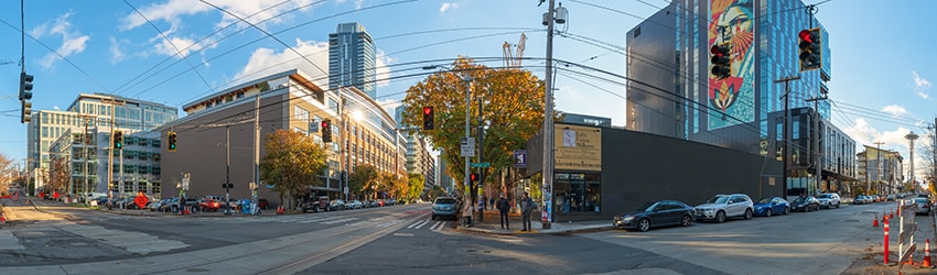 Westlake Ave & Thomas St, South Lake Union, Seattle WA