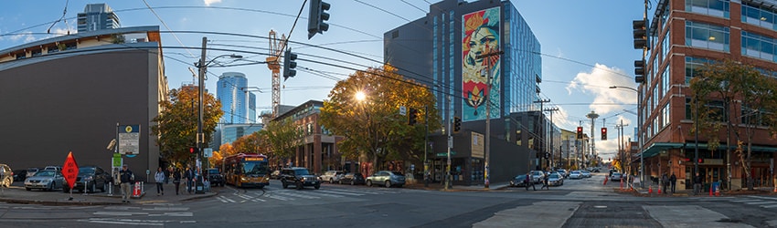Westlake Ave & Thomas St, South Lake Union, Seattle WA