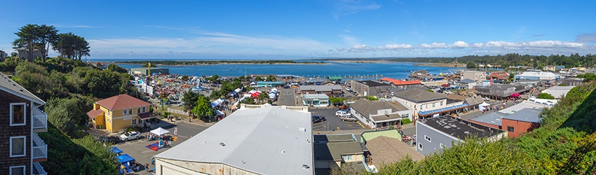 Overlooking Old Town Bandon OR