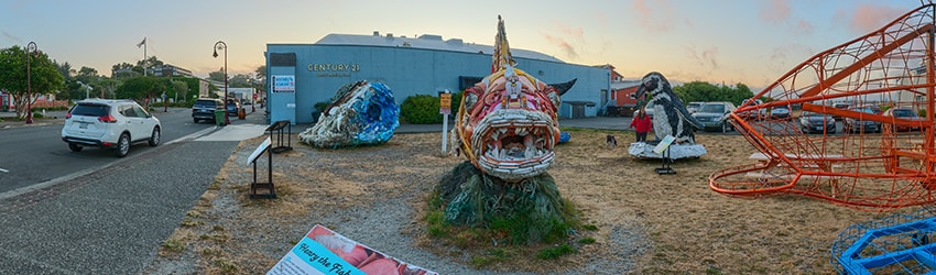 Ocean Debris Sculptures, Old Town Bandon OR