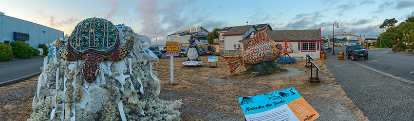 Ocean Debris Sculptures, Old Town Bandon OR