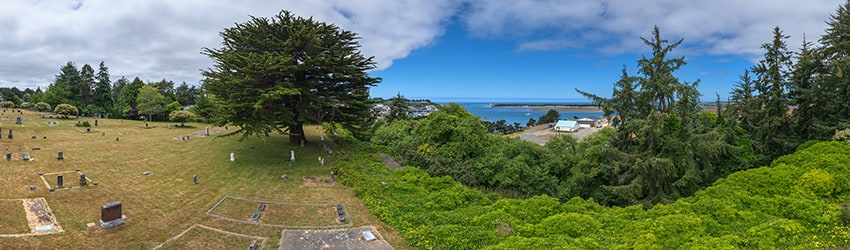 View from Holy Trinity Catholic Cemetery, Bandon OR