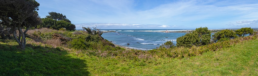 Overlooking the Coquille River Jetty and Lighthouse, Bandon OR