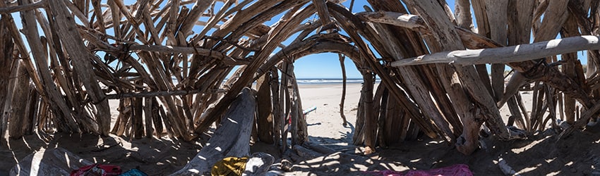 Driftwood Beach Hut, Bullards Beach State Park, Bandon OR