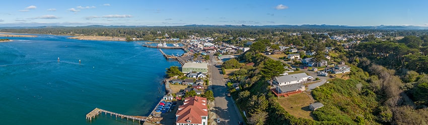 Overlooking Old Town Bandon OR