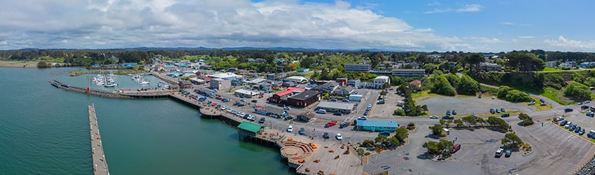Overlooking Old Town Bandon OR