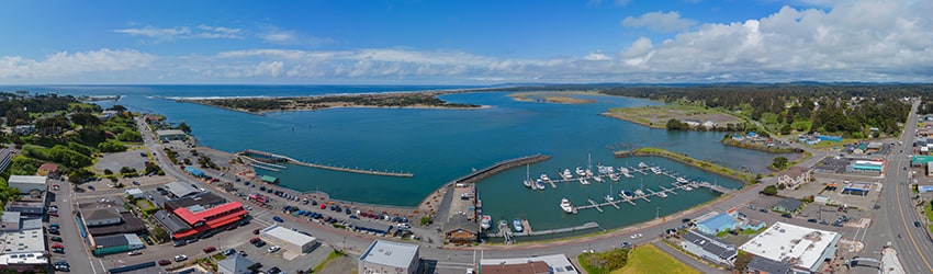 Overlooking Old Town Bandon OR