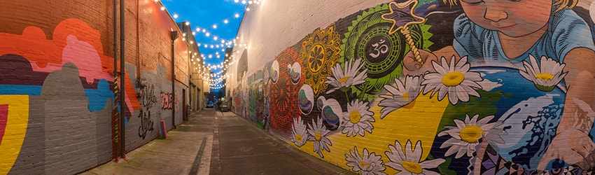 E Broadway Alley Murals, Eugene OR