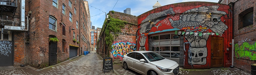 Alley, 1st Ave S & S Washington St, Pioneer Square, Seattle WA