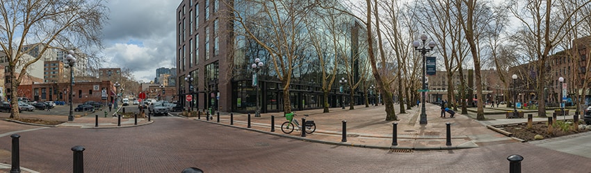 S Washington St & Occidental Ave S, Pioneer Square, Seattle WA