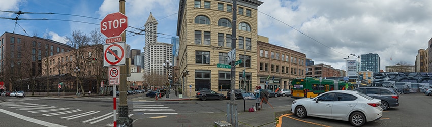 2nd Ave S & S Main St, Pioneer Square, Seattle WA