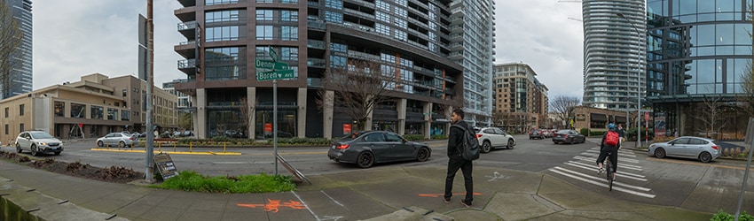 Denny Way, Boren Ave & Lenora St, Denny Triangle, Seattle WA