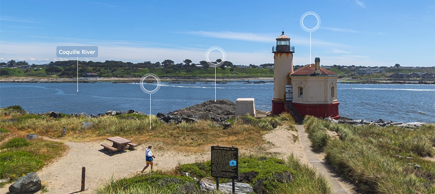 Coquille River Lighthouse, Bandon Oregon - 360 Virtual Tour