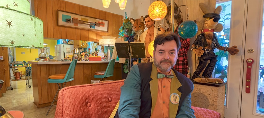 Artist Paul S. Wilson in his Home & Studio, Phoenix AZ