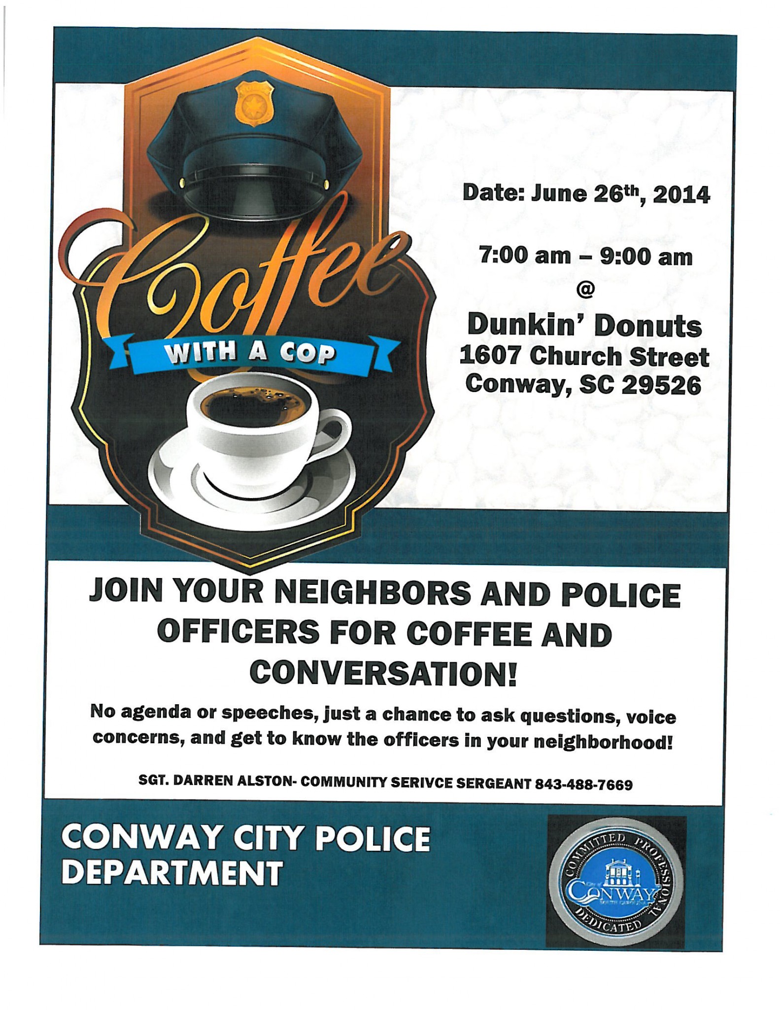 june coffee flyer conway chamber of commerce coffee and donuts flyer