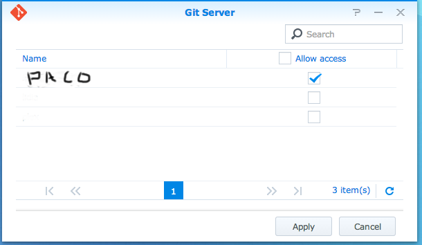 git server, synology ds211j
