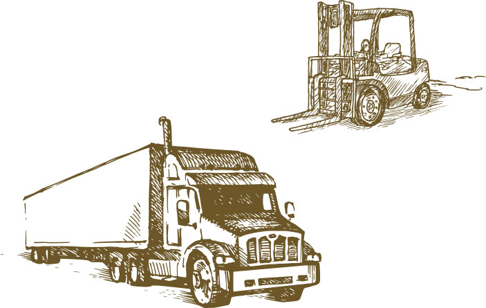 truck and forklift